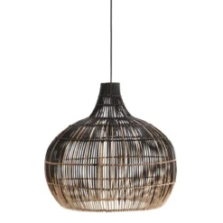 PR Home 5338-BT02 Pendelleuchte Martha natur schwarz 50cm