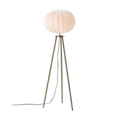 PR Home 4410502-FR01 Stehleuchte Antikmessing Stoffschirm weiß