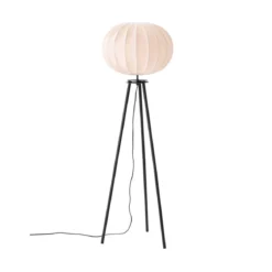PR Home 4410503-FR01 Stehleuchte Mattschwarz Stoffschirm weiß
