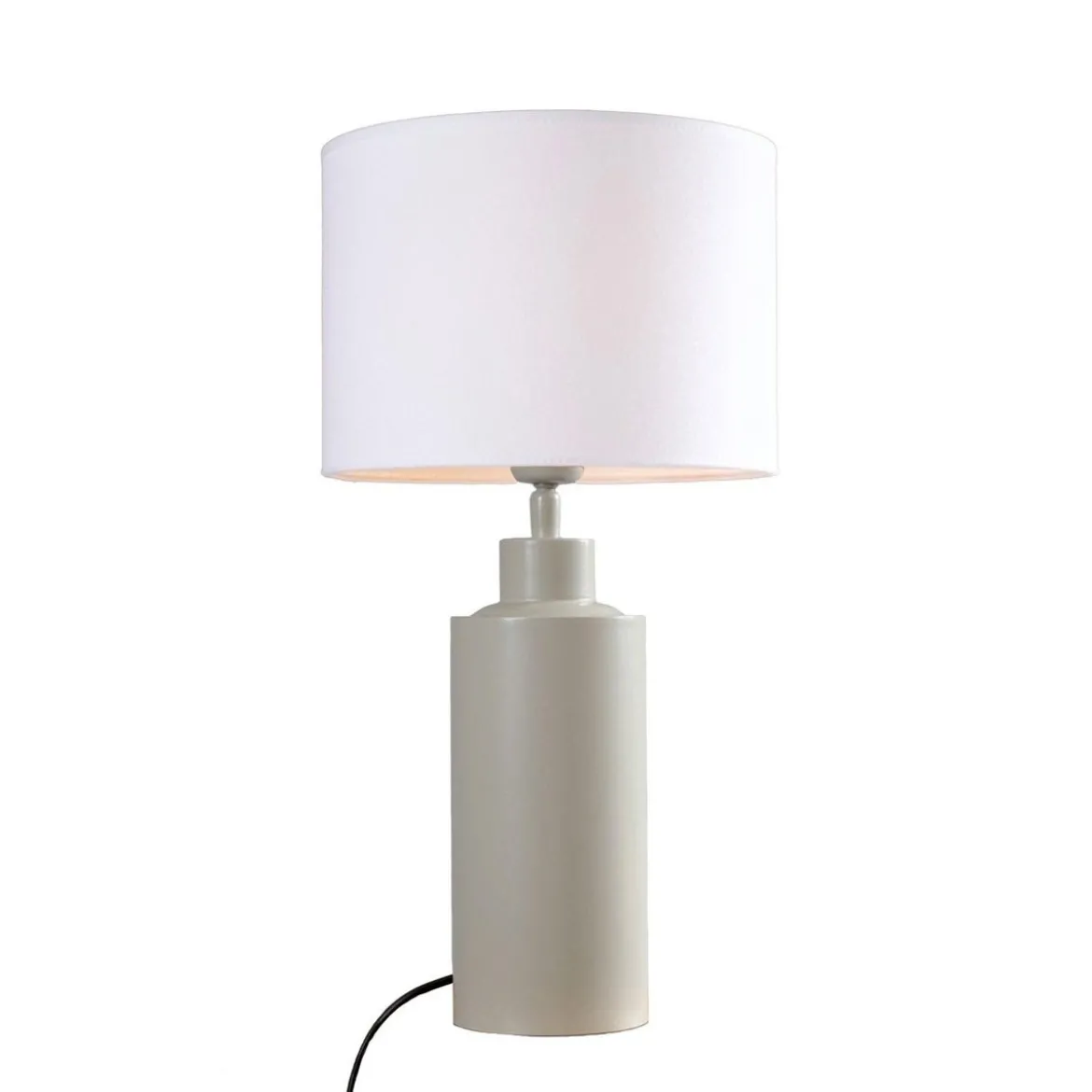 PR Home 4163218-FR01 Tischleuchte Solo Beige Matt Stoffschirm Weiß 55cm