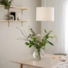 PR Home 235-L002-TT01 Sara Pendelleuchte 1-flammig Leinen weiß 35cm