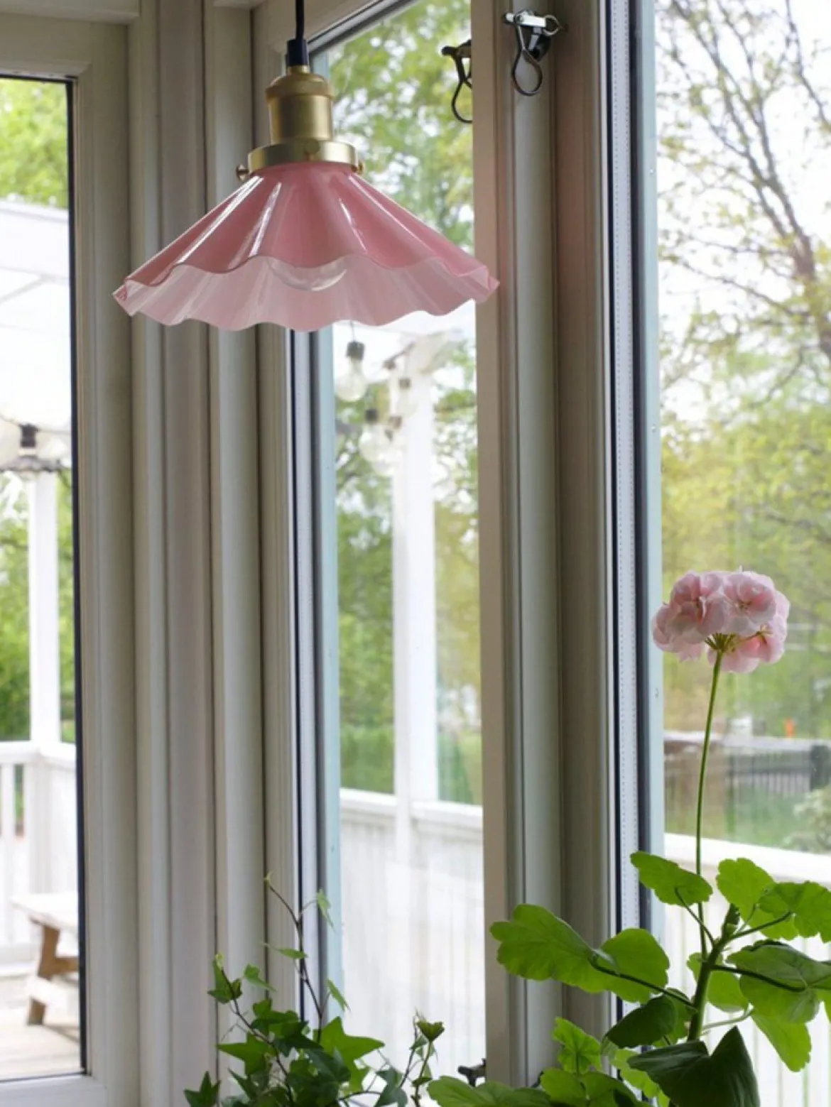 PR Home 3122533 Pendelleuchte August Rosa gewellt 25cm