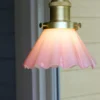 PR Home 3121533 Pendelleuchte August Small Rosa gewellt 15cm