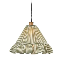 PR Home 501-40-177 Pendelleuchte Estrid Stoffschirm Mossa gestreift 40cm