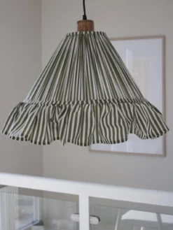 PR Home 501-40-177 Pendelleuchte Estrid Stoffschirm Mossa gestreift 40cm