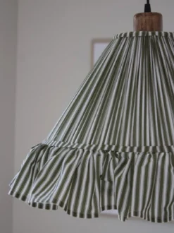 PR Home 501-40-177 Pendelleuchte Estrid Stoffschirm Mossa gestreift 40cm