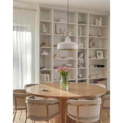 PR Home 2834310 Pendelleuchte Wells weiß Gold 43cm