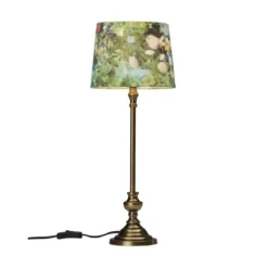 PR Home 27239-20-1161 Tischleuchte Andrea Messing Antik Schirm Bunt