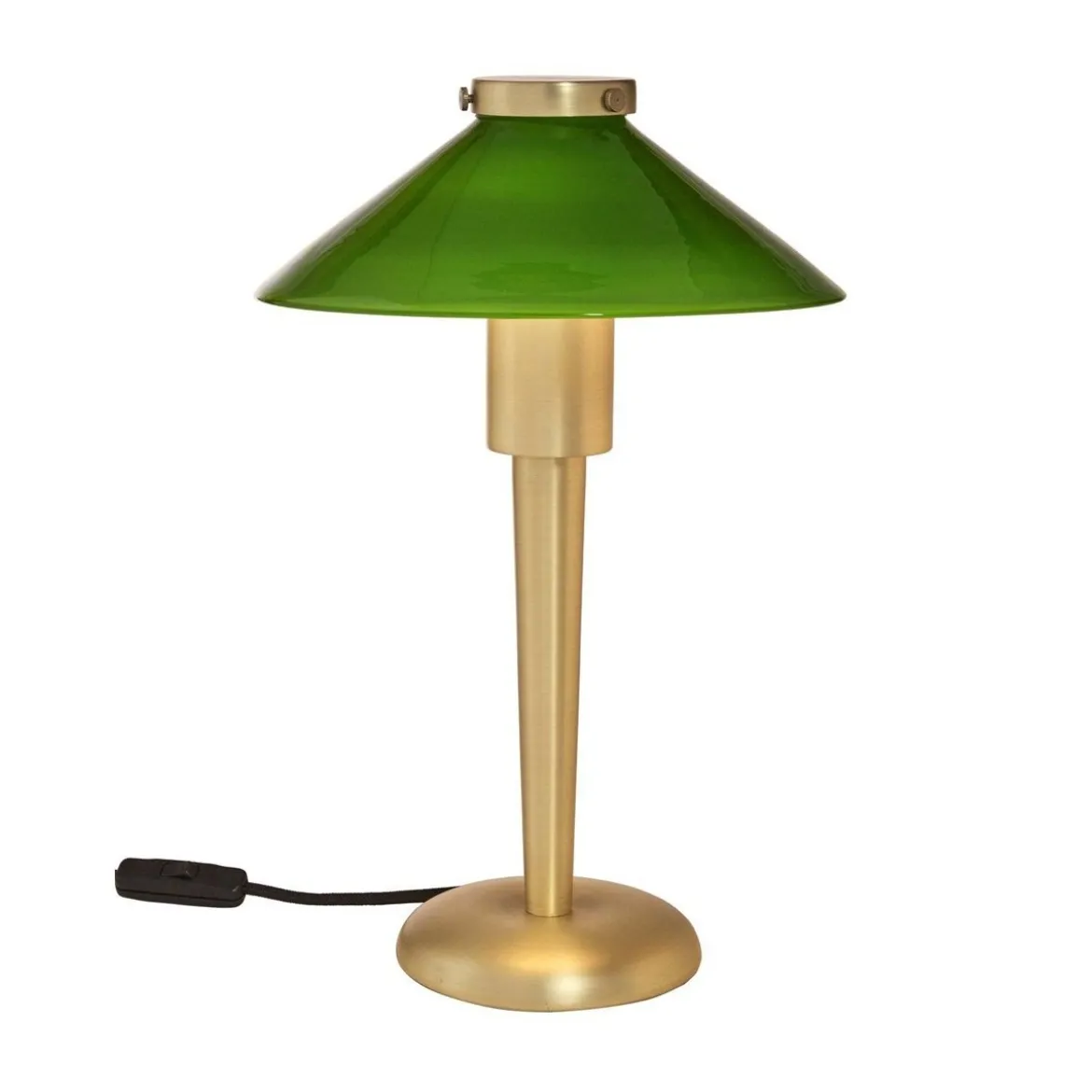 PR Home 3163413 Tischleuchte August Messing Grün 34cm