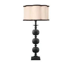 PR Home 3855703-111 Tischleuchte Flory Natur Schwarz 70cm