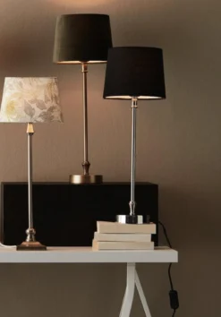 PR Home 71002-420-377 Tischleuchte Liam messing Schirm Samt Grün 59cm