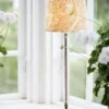 PR Home 71001-2048 Tischleuchte Liam silber Stoffschirm gelb 59cm