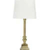 PR Home 1163602-20166 Tischleuchte Linné Gold Lampenschirm cremeweiß 46cm