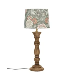 PR Home 1304608-7666 Tischleuchte Lodge Holz Schirm Grün 59cm E27