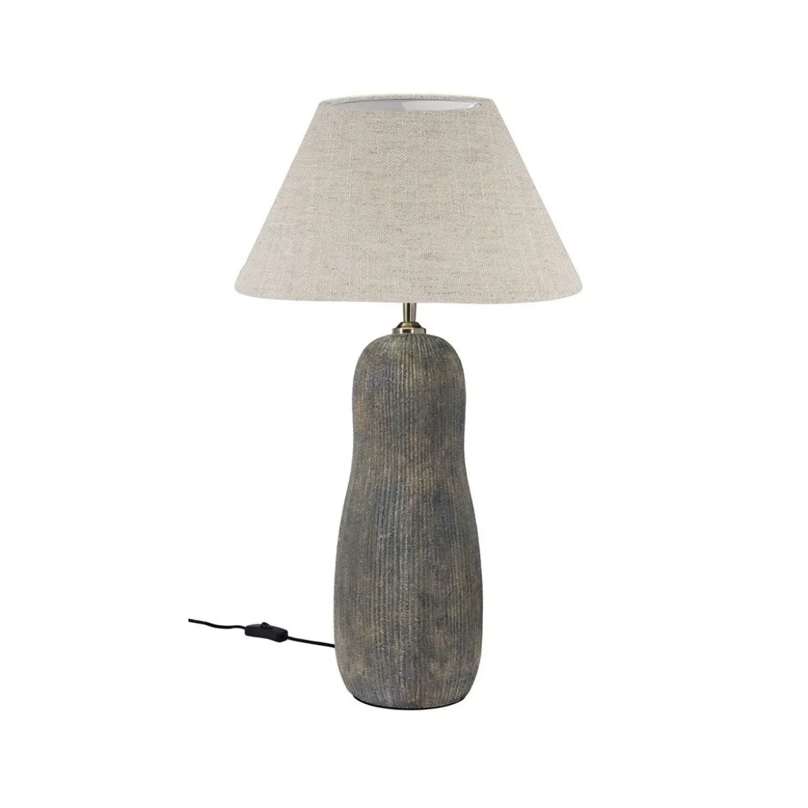 PR Home 4225108-35940 Tischleuchte Sally vintage braun Schirm Leinen