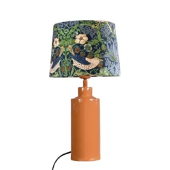 PR Home 4163234-008 Tischleuchte Solo Orange Stoffschirm Bunt 48cm