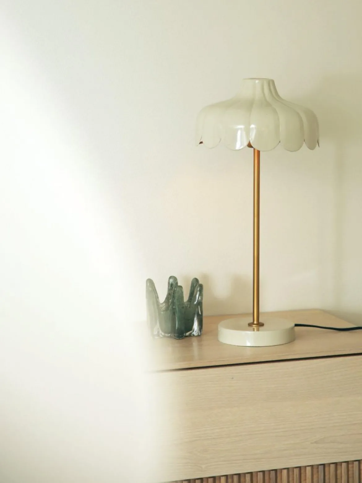PR Home 2835018 Tischleuchte Wells Beige Gold 50cm
