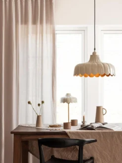 PR Home 2835018 Tischleuchte Wells Beige Gold 50cm
