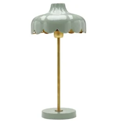 PR Home 2835013 Tischleuchte Wells Grün Gold 50cm
