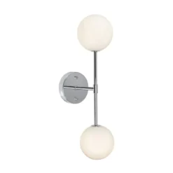 PR Home 3404906 Wandleuchte Sigma D Chrom Opal 2-flammig