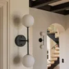 PR Home 3404907 Wandleuchte Sigma D Schwarz Opal 2-flammig