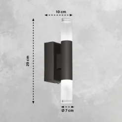 SCHÖNER WOHNEN-Kollektion LED Wandleuchte Twice sandschwarz CCT 830034