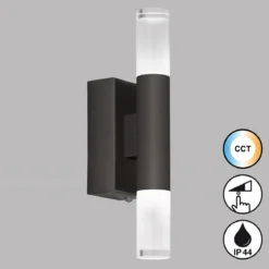 SCHÖNER WOHNEN-Kollektion LED Wandleuchte Twice sandschwarz CCT 830034