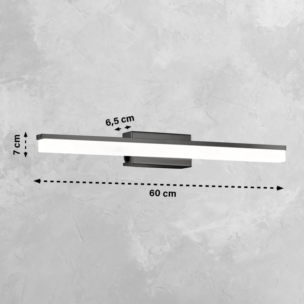 SCHÖNER WOHNEN-Kollektion LED Wandleuchte Wide 60 sandschwarz 830032