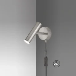 SCHÖNER WOHNEN-Kollektion LED-Wandleuchte STINA 3-step dimmbar nickelfarben 830007