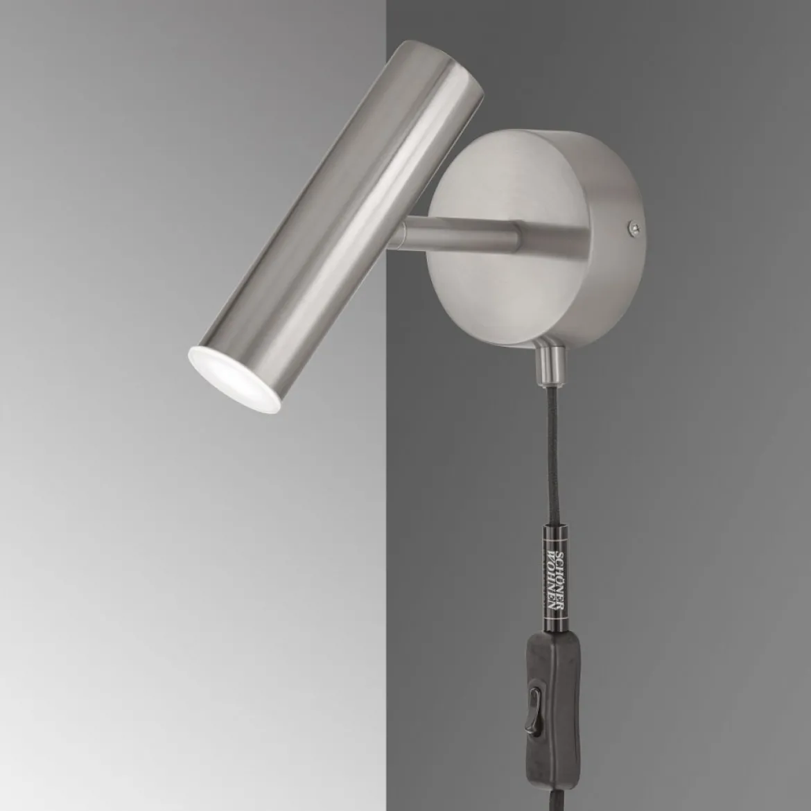 SCHÖNER WOHNEN-Kollektion LED-Wandleuchte STINA 3-step dimmbar nickelfarben 830007