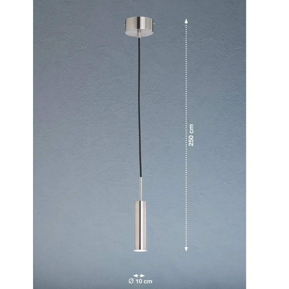 SCHÖNER WOHNEN-Kollektion LED-Pendelleuchte STINA nickelfarben 860010