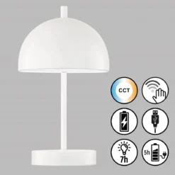 SCHÖNER WOHNEN-Kollektion LED Akku Tischleuchte Kia weiß CCT 850214