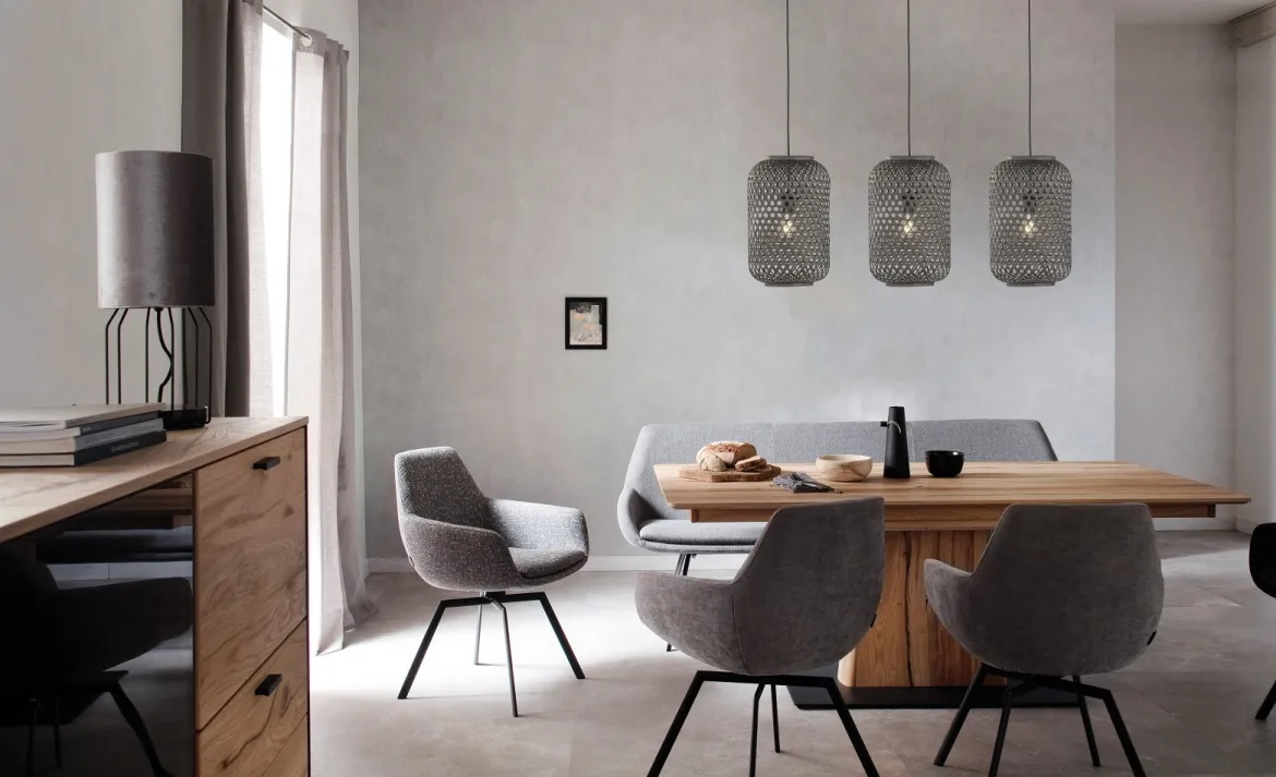 SCHÖNER WOHNEN-Kollektion Pendelleuchte CALLA Rattanschirm schwarz matt 860008