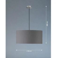 SCHÖNER WOHNEN-Kollektion Pendelleuchte PINA 50 nickelfarben dunkelgrau 860018