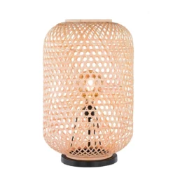 SCHÖNER WOHNEN-Kollektion Stehleuchte CALLA Rattanschirm 40 schwarz natur 840241