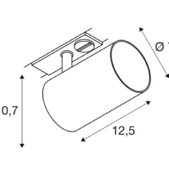 SLV 1006446 ASTO TUBE 1-Phasen Spot GU10 weiß