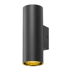 SLV 1006443 ASTO TUBE Wandaufbauleuchte zylindrisch 2-flammig GU10 schwarz