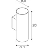 SLV 1006444 ASTO TUBE Wandaufbauleuchte zylindrisch 2-flammig GU10 weiß