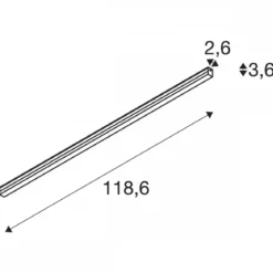 SLV 1006124 BATTEN 120 Lichtbalken weiß 18W CCT Switch 3000 4000K