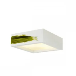 SLV 148002 Deckenleuchte Plastra 104 E27 eckig weisser Gips 25x25cm