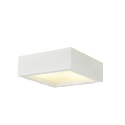 SLV 148002 Deckenleuchte Plastra 104 E27 eckig weisser Gips 25x25cm