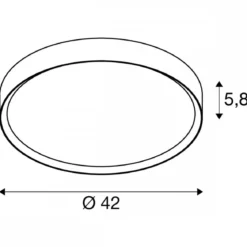 SLV 1008924 DECONA 42 Deckenaufbauleuchte 3000-4000K PHASE schwarz gold IP44