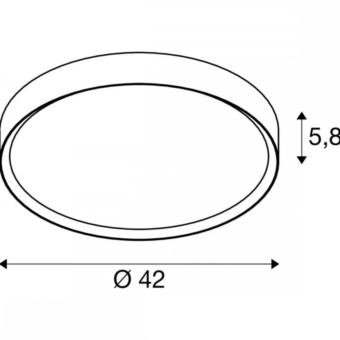 SLV 1008927 DECONA 42 Deckenaufbauleuchte 2700-3000K SENSOR weiß