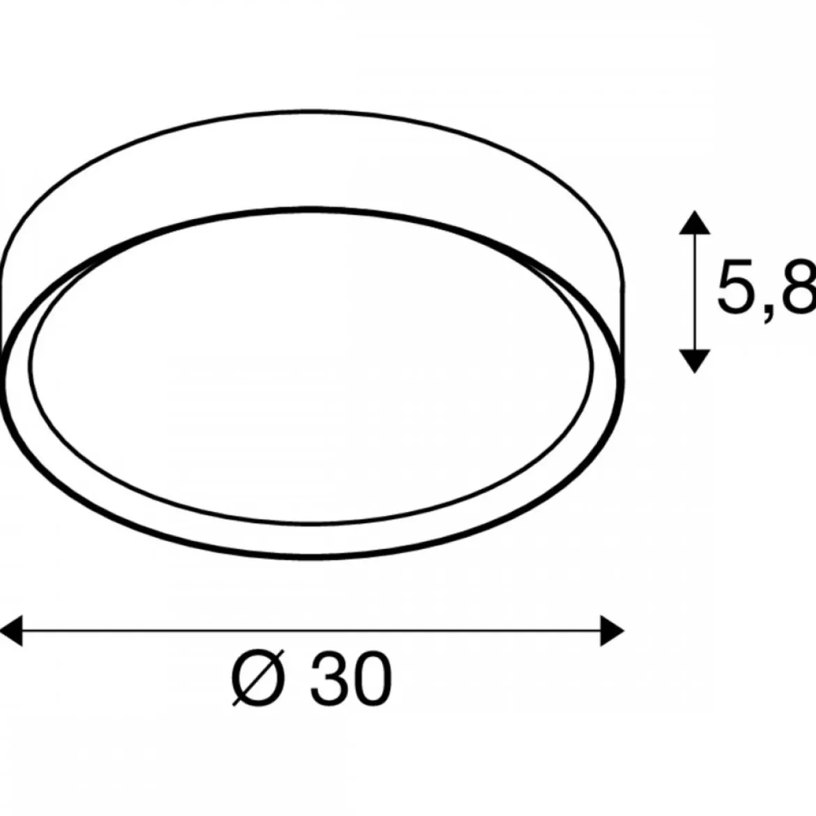 SLV 1008926 DECONA 30 Deckenaufbauleuchte 3000-4000K SENSOR weiß