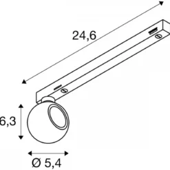 SLV 1010318 DYSKO Spot 1-Phasen Stromschiene 2700K schwarz gold