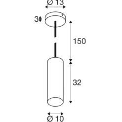 SLV 1008133 ENOLA® Pendelleuchte matt weiß E27