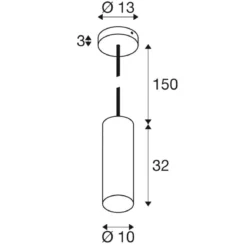 SLV 1008134 ENOLA® Pendelleuchte matt gold E27