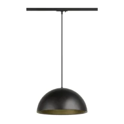SLV 1008540 FORCHINI M 40 TRACK 1-Phasen Pendelleuchte E27 schwarz gold Adapter schwarz