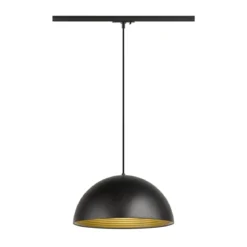 SLV 1008540 FORCHINI M 40 TRACK 1-Phasen Pendelleuchte E27 schwarz gold Adapter schwarz