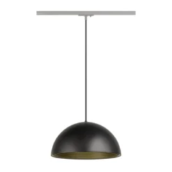 SLV 1008539 FORCHINI M 40 TRACK 1-Phasen Pendelleuchte E27 schwarz gold Adapter silbergrau
